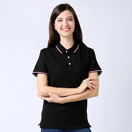 Women Sports Polo Shirt Customized Logo with Various Colors