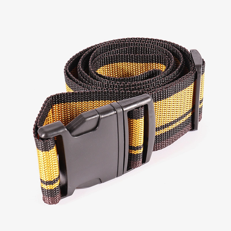 Custom polyester TSA combination lock adjustable luggage strap for travel