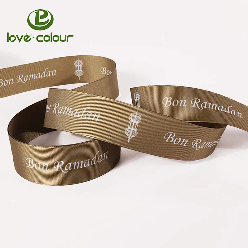 Custom 20mm/25mm/38mm/50mm polyester grosgrain printing webbing