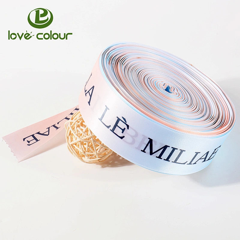 Personalized satin wedding ribbon with custom logo