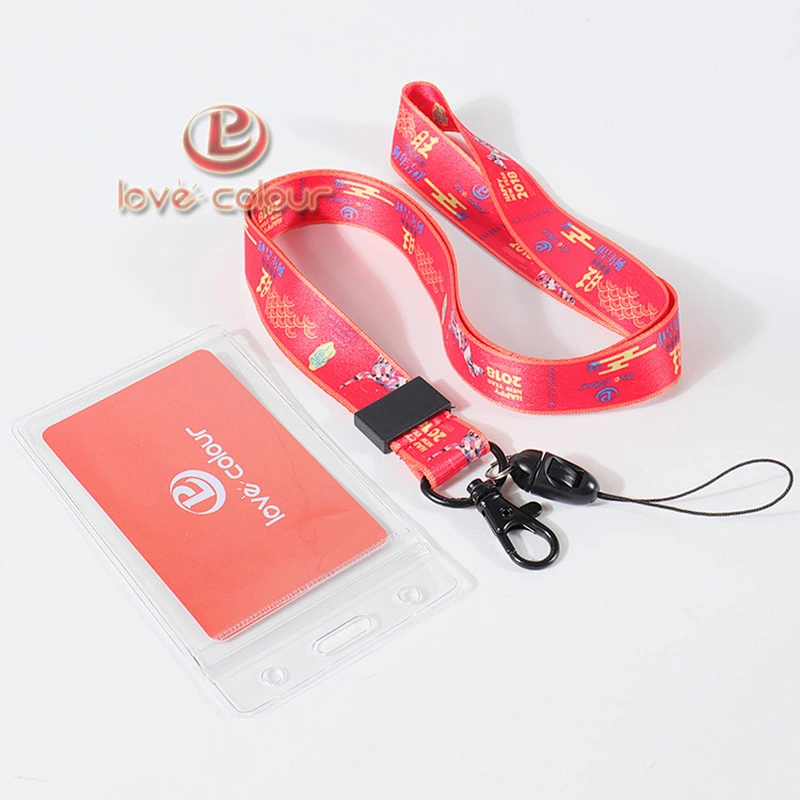 Custom ID badge holder keychain lanyard strap