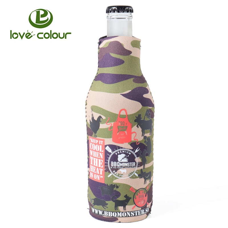 Camouflage Water Bottle Sleeve Neoprene Wine Bottle Cover Cooler