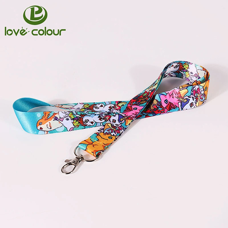 Polyester dye sublimation keychains lanyard for promotional