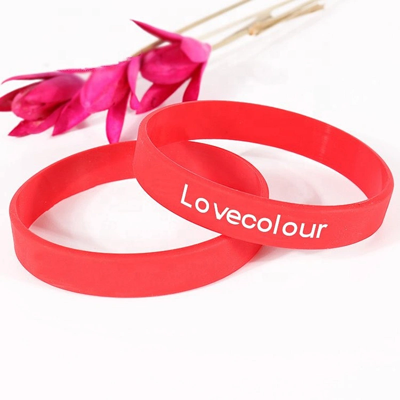 Popular colorful silicone wristband/cheap custom glowing silicone hand bands