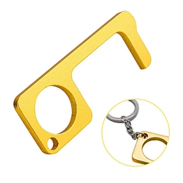 Wholesale Contactless Edc Brass Door Opener Keychain No Touch Hands Free Brass Door Opener