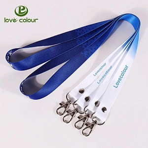 Guangzhou factory custom polyester sublimation lanyard strap with hook