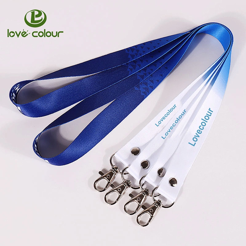 Guangzhou factory custom polyester sublimation lanyard strap with hook