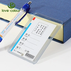 Hot sale waterproof card holder in transparent pvc material