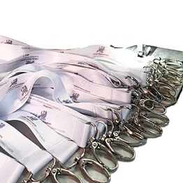 Custom 100% Polyester White Blank 15mm 20mm 25mm Width Lanyards for Dye Sublimation Heat Transfer Printing