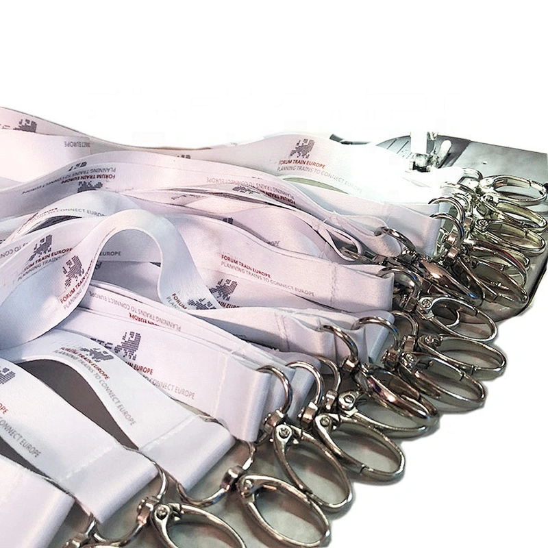 Custom 100% Polyester White Blank 15mm 20mm 25mm Width Lanyards for Dye Sublimation Heat Transfer Printing