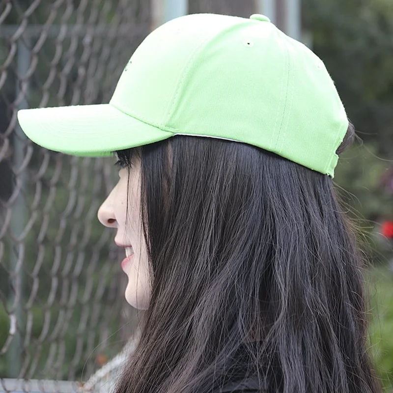 Cheap Customised Green 100% polyester embroidery baseball cap