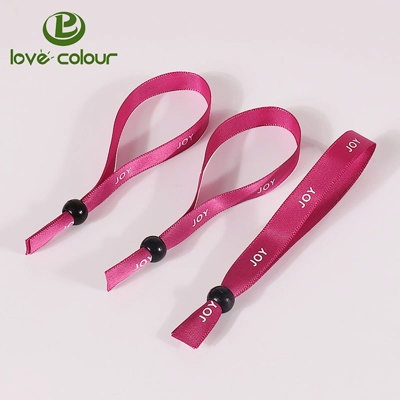 Custom fabric polyester festival wristband for one time use
