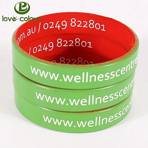 Silicone wrist band with print your favourite band name
