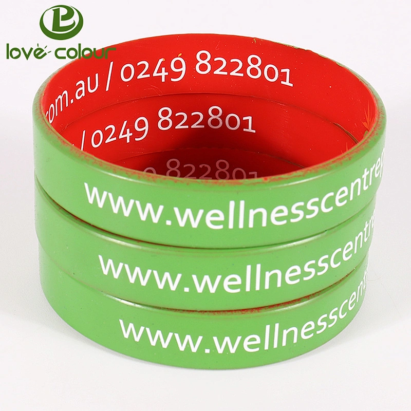 Silicone wrist band with print your favourite band name