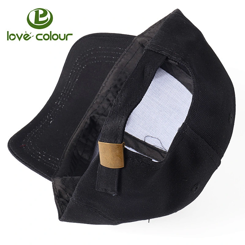 Blank custom twill cotton black dad hats 6 panel baseball caps manufacturers