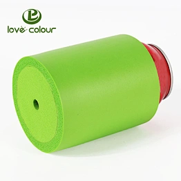 Custom green color foam neoprene can sleeve for new year