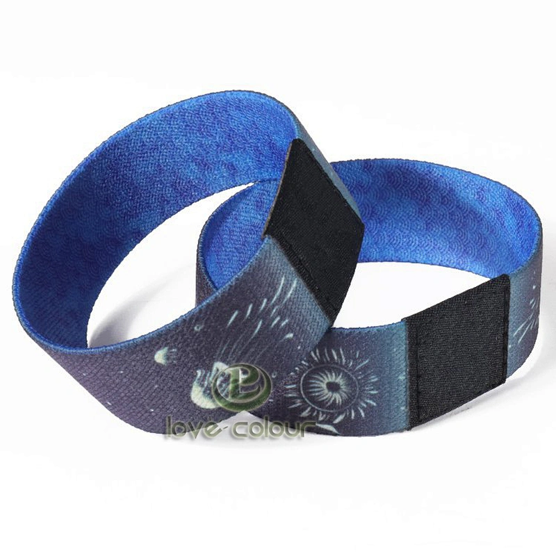 Factory custom fabric elastic wristband for promotion