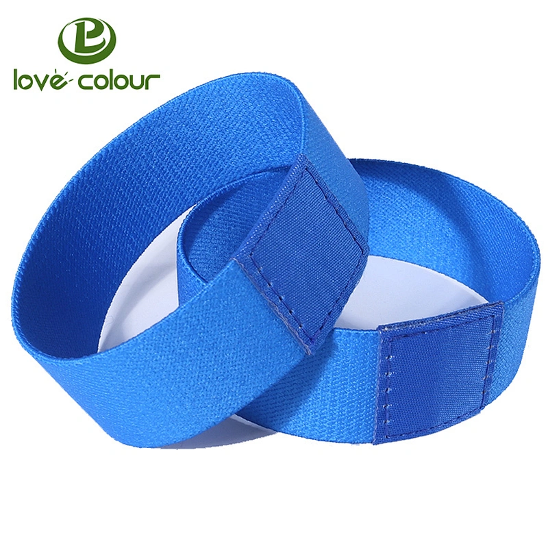 Custom Polyester Stretch Festival Events Elastic Wristbands