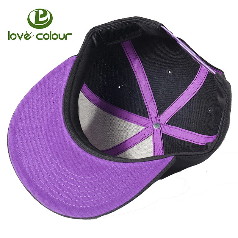 Customized Unisex Embroidery Snapback Hat Flat Brim Hip Hop Cap