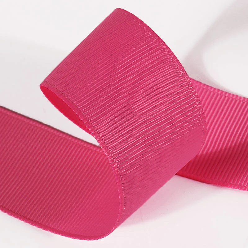 New arrival full color printed different polyester solid color grosgrain ribbon