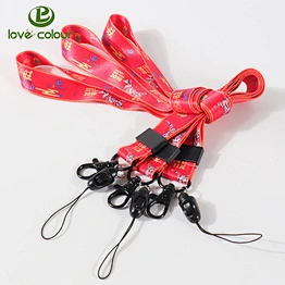 Sublimation Red Color Neck Straps Lanyards for Mobile Phone
