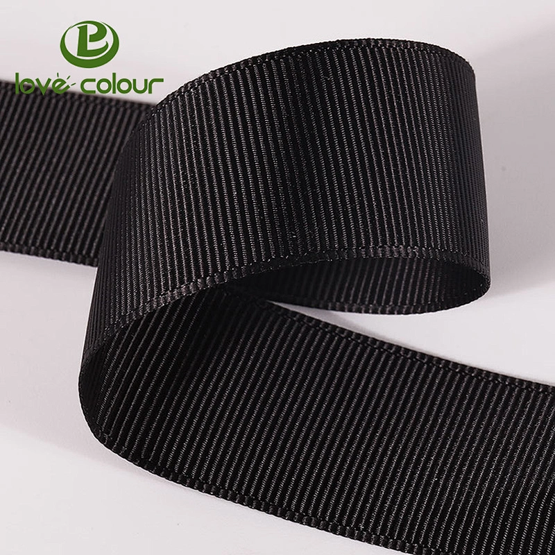 Custom Pretty 3/8 inch Polyester White Grosgrain Ribbon Tape