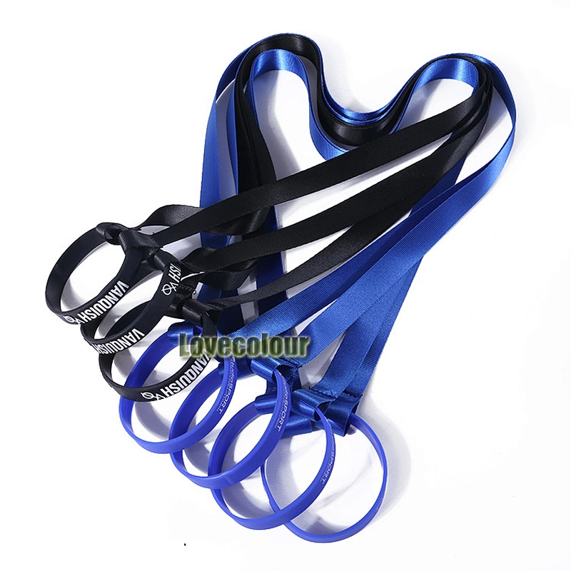 Promotional coffee cup holder lanyard with silicone wrist band for events