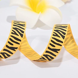 wholesale zebra print ribbon/grosgrain ribbon