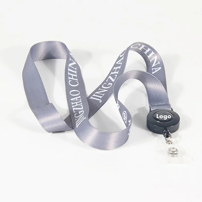 Custom Cheap Promotional Gift Polyester Neck Sublimated Lanyard with Pull Reel
