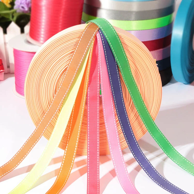 Factory direct sale polyester dye sublimation colorful grosgrain ribbon