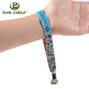 New item custom woven name bracelet cheap jacquard wristband wholesale