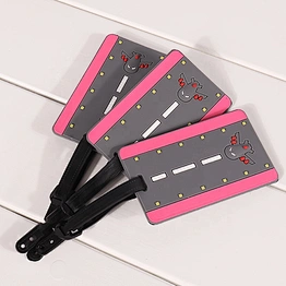 Printing Cartoon Travel Silicone Tags Bag Label