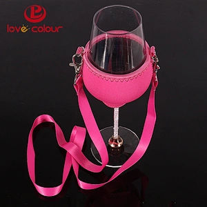 China supplier glass holder neck lanyards/wine glass holder lanyard