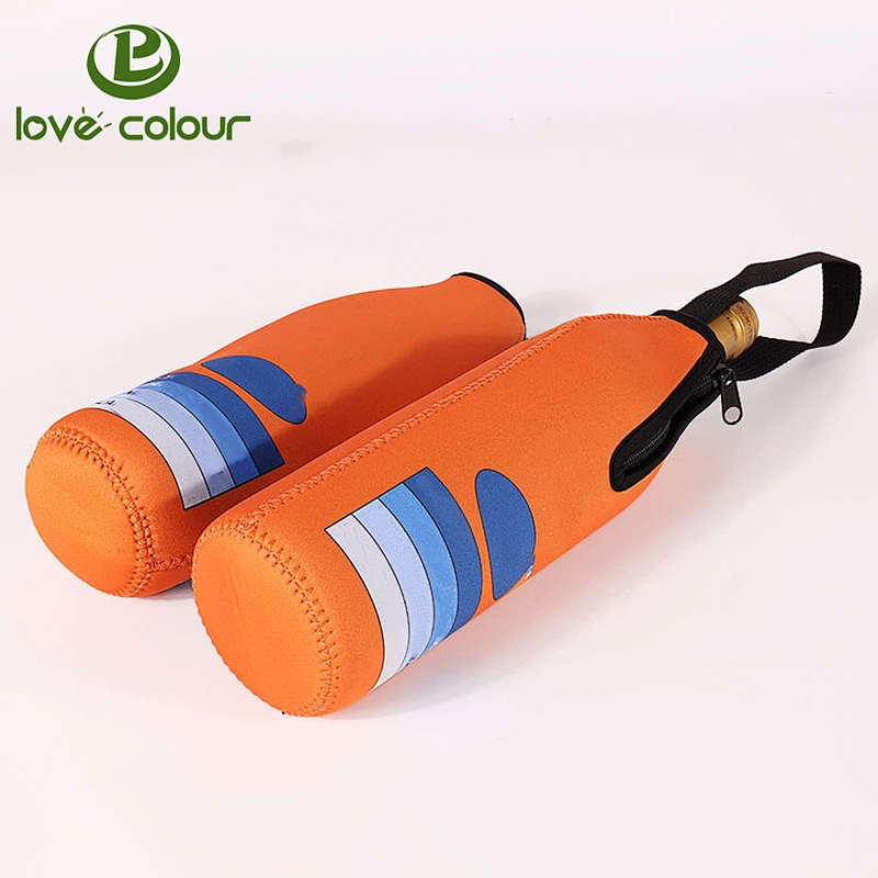 Custom Colored Neoprene Insulated Wine Bottle Stubby Cooler Holder Bag