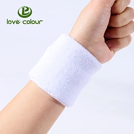 Factory Custom Sports White Sweat Wristband