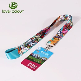 Lanyards suppliers - Custom polyester lanyards with a plastic pouch