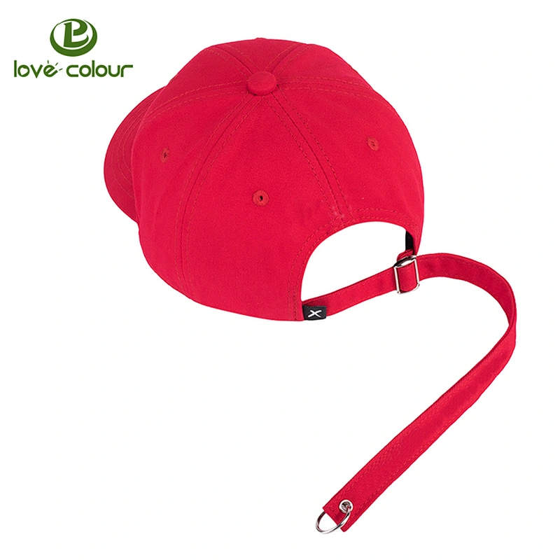 Customized logo branded baseball caps with adjustable button