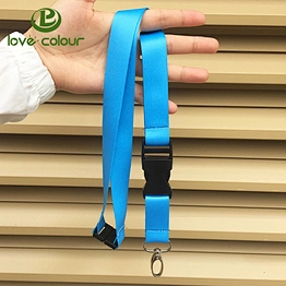 Factory bulk personalized printing polyester lanyards neck strap with metal buckle