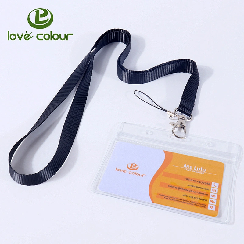 Custom polyester card holder strap lanyard with wholesale price