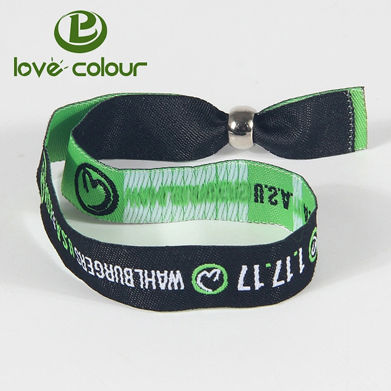 Festival event promotional items woven wristband custom print
