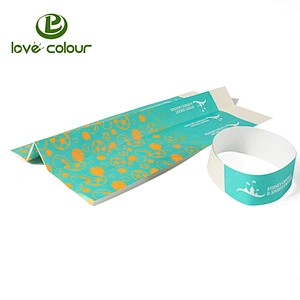 Professional custom vinyl paper pvc bracelet wristbands supplier