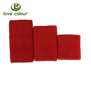 Custom Different Size Embroidered Cotton Wristbands and Sweatbands