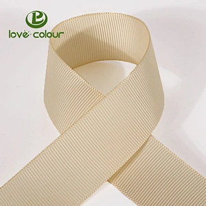Custom designs printed white polyester grosgrain ribbon