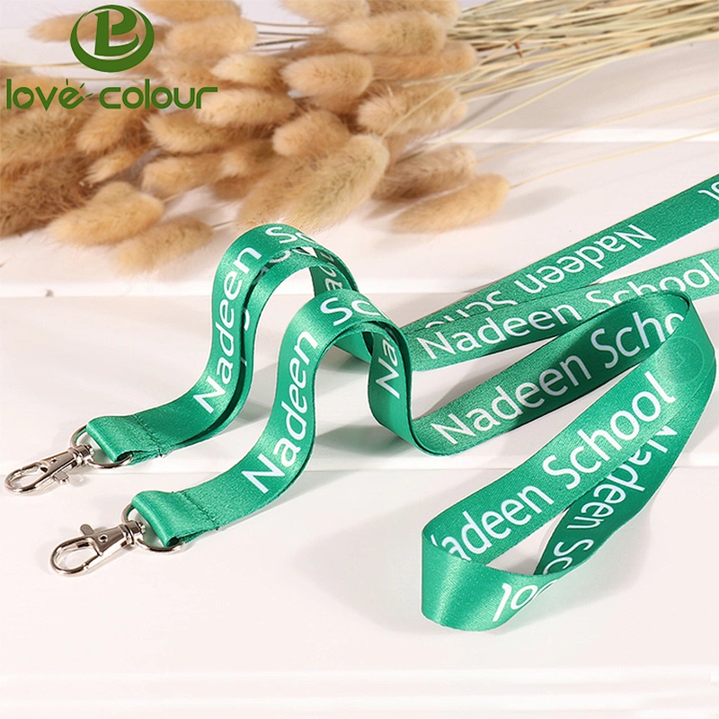Printed Neck Strap Id Badge Holders Pvc Name Card Polyester Keychain Lanyard Custom