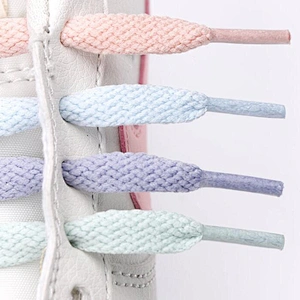 Custom Cheap Heat Transfer Printed Flat Coloured Shoelaces