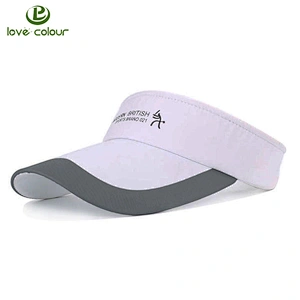 Custom Plain Printing Sun Protection Visor Hat Cap in Pink Color