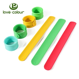 Lovecolour Silicone Slap Wristband Printing Logo Rubber Bracelet Clap Bands