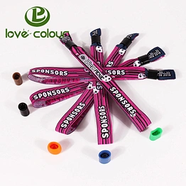 Activities Custom Fabric Polyester Plastic lock Festival hand bands Wristbands Bracelet