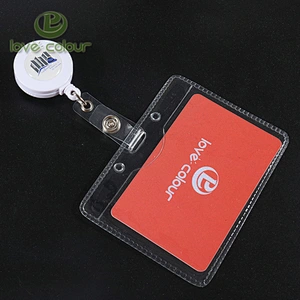 Cheap Prices pvc ID card holder with badge reel