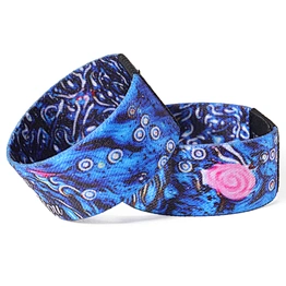 Reusable Elastic Fabric Bracelets Stretch Strap Woven RFID Wristband